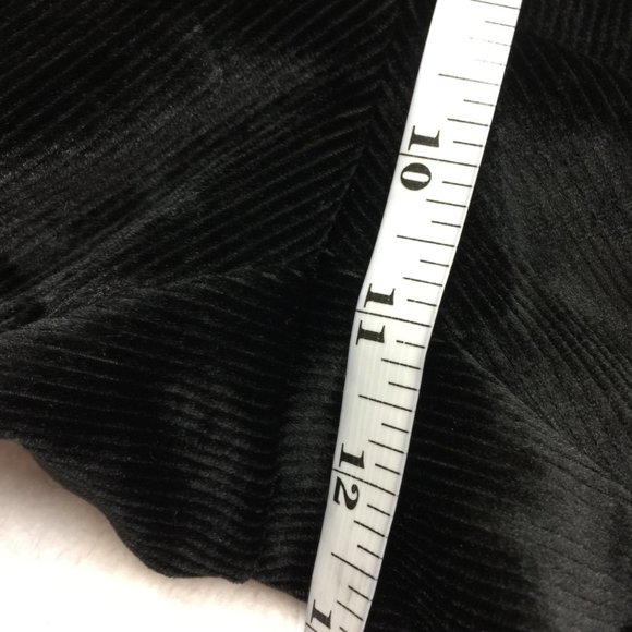 NANETTE LEPORE Skinny Pants Sz L Womans Black Velvety Corduroy Pull-On High Rise - Picture 14 of 15